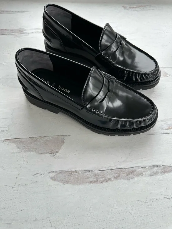 rag & bone • Corey Leather Lug-Sole Penny Loafers NWOT - Picture 2 of 13